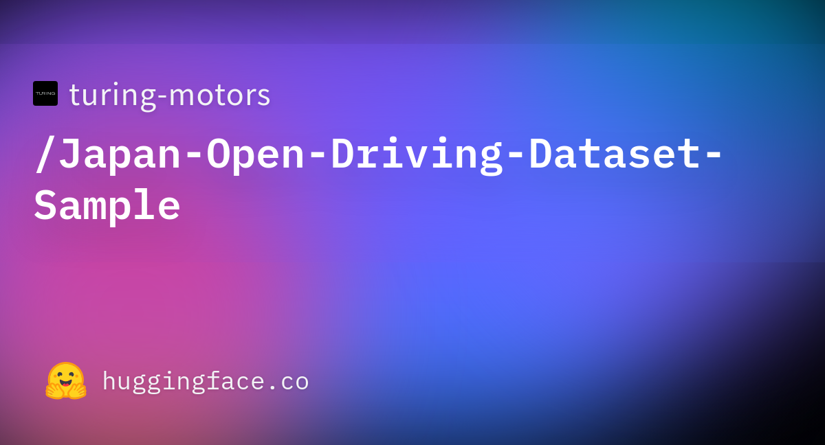 Japan Open Driving Dataset